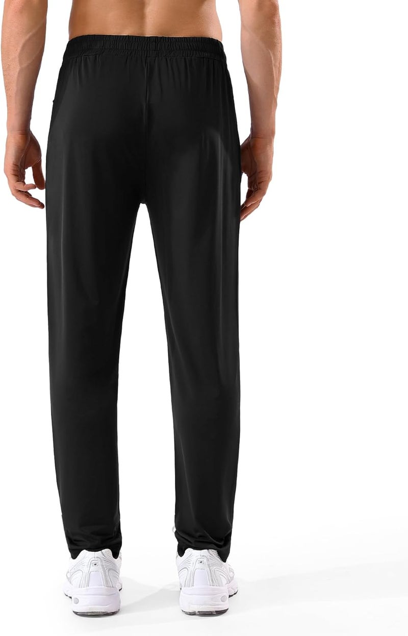 MS.GD 5 Pack Men's Sweatpants with Zipper Pockets Stretch Lightweight Athletic Track Activewear Pants for Men Joggers - Image 3